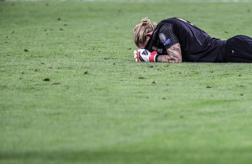 Liverpool goalkeeper Loris Karius reacts after losing the UEFA Champions League final between Real Madrid and Liverpool FC at the NSC Olimpiyskiy stadium in Kiev, Ukraine, 26 May 2018. Concussion