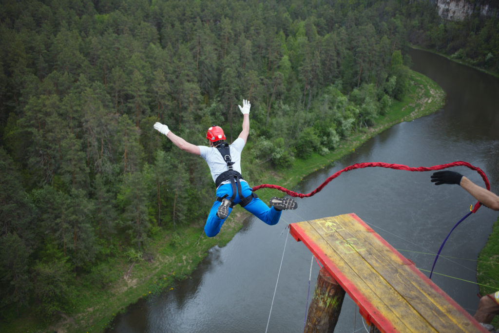 Bungee jumping is good way of feeling the fear
